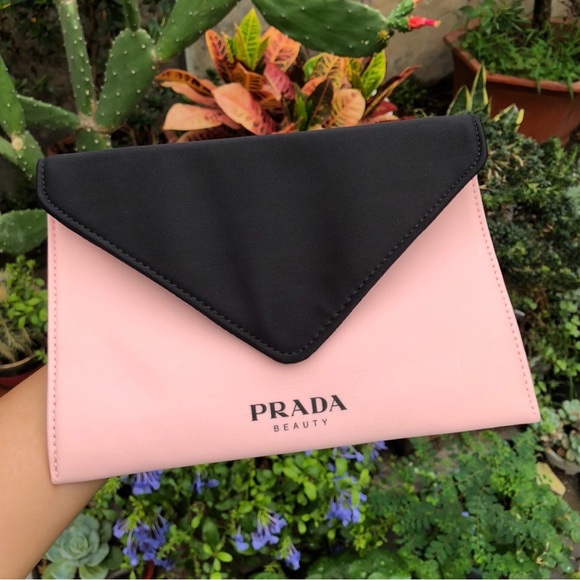 Prada Handbags - GWP Prada Pink and Black Envelope Pouch
